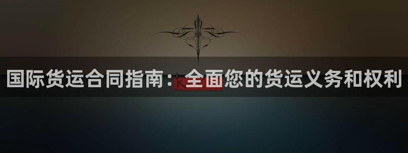 尊龙凯时提现不了：国际货运合同指南：全面您的货运义务和权