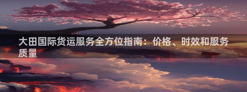 尊龙人生就是博i可靠吗：大田国际货运服务全方位指南：价格