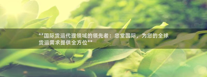 尊龙网站登录：**国际货运代理领域的领先者：忠堂国际，为